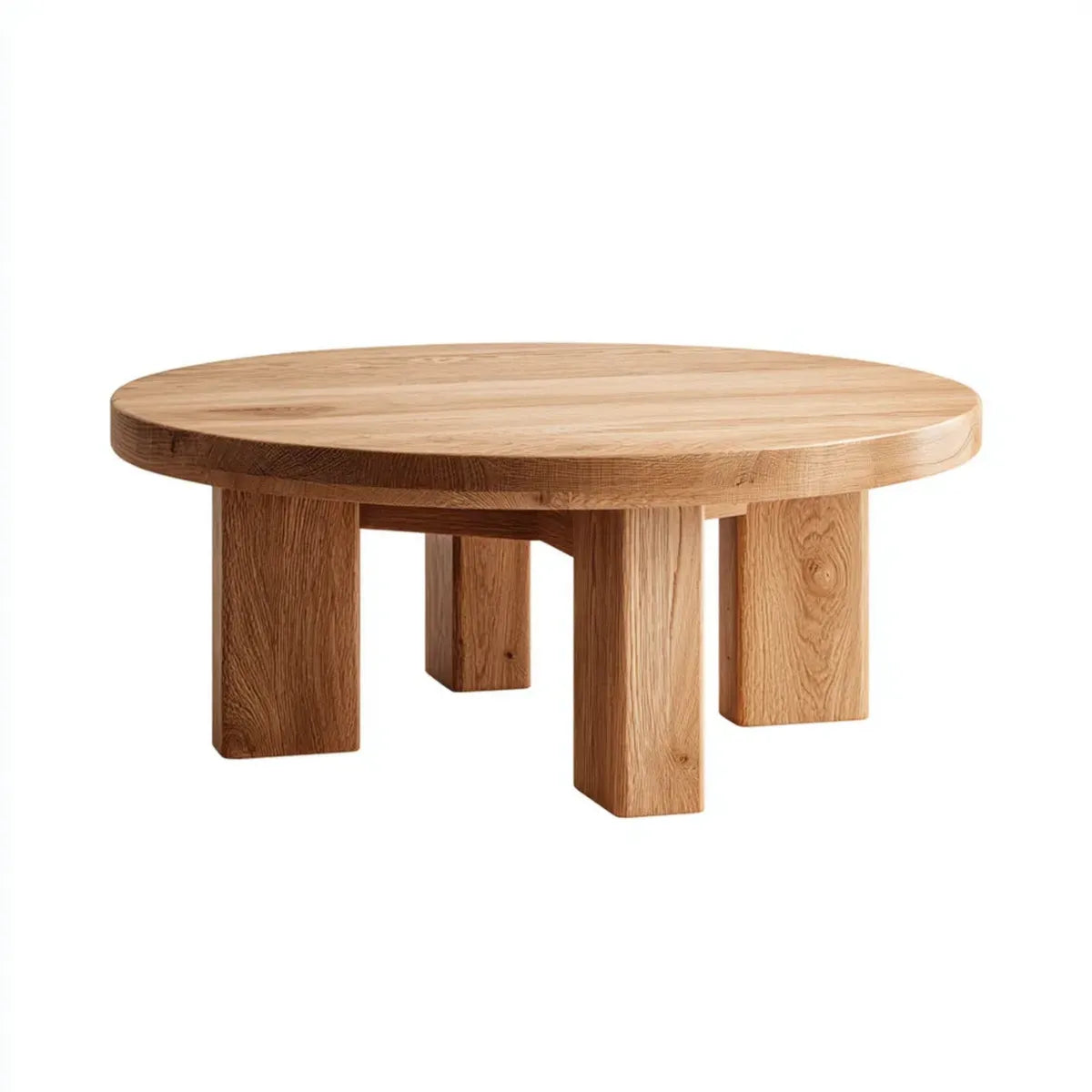 Stolik kawowy, Okrągły stolik kawowy w dębie naturalnym Ø90 x H40 cm