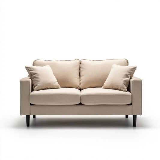 Sofa 2 Beżowe krzesła w Poliestrze Rettangable 160 x 85 x 88 cm